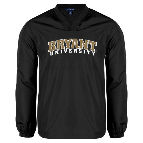  Black V Neck Raglan Windshirt - Arched Bryant University