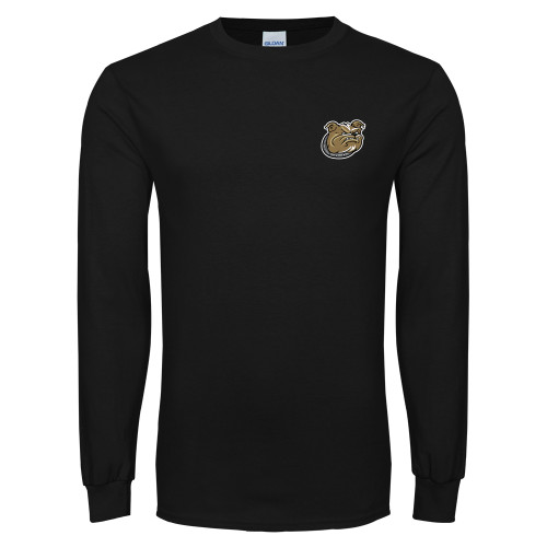  Black Long Sleeve T Shirt - Bulldog Head