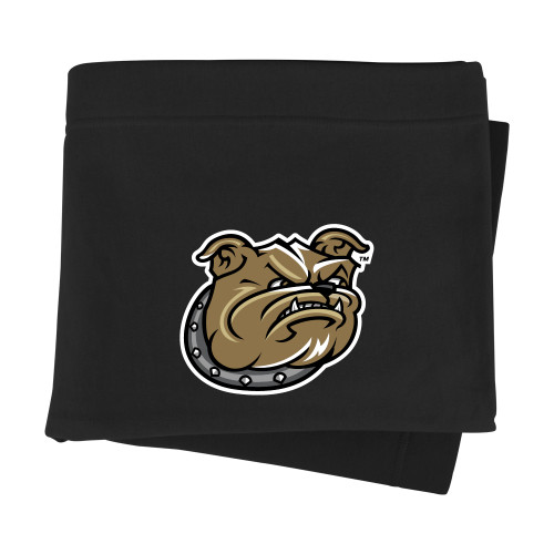  Black Sweatshirt Blanket - Bulldog Head