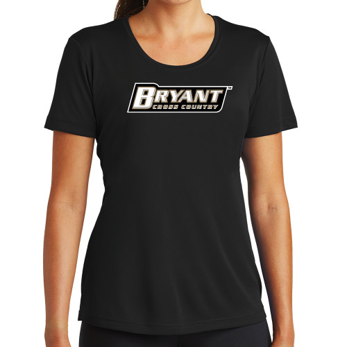  Womens Black Performance Tee - Cross Country