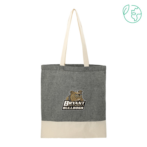  Split Recycled Black Cotton Twill Convention Tote - Bryant Official Logo