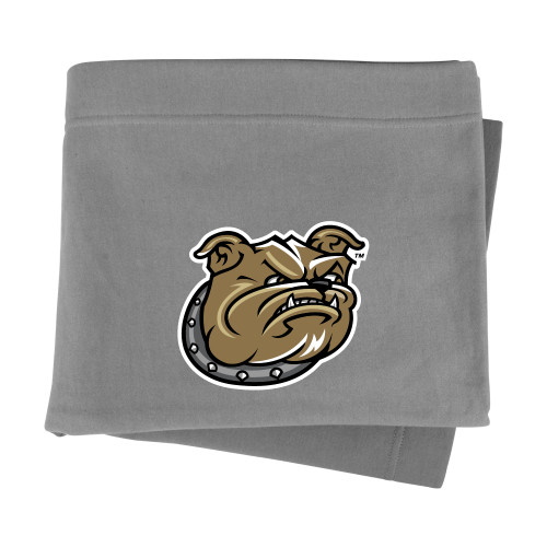  Grey Sweatshirt Blanket - Bulldog Head