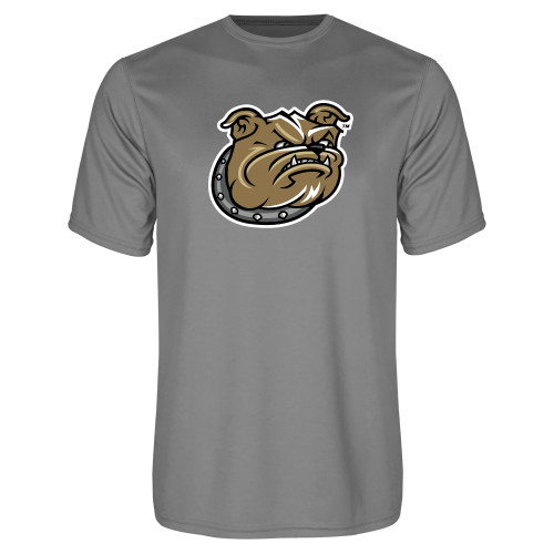  Grey Concrete Performance Tee - Bulldog Head