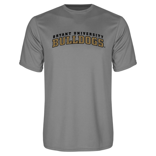  Grey Concrete Performance Tee - Arched Bryant University Bulldogs