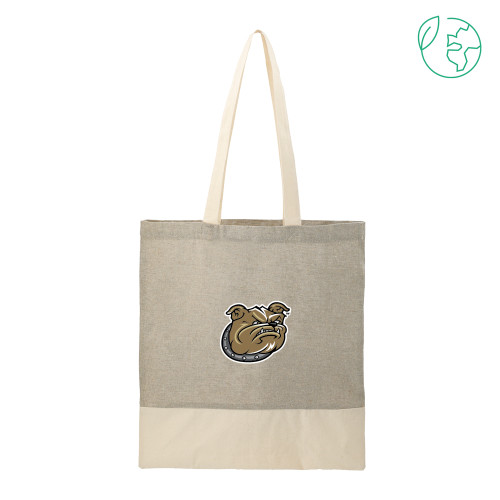  Split Recycled Grey Cotton Twill Convention Tote - Bulldog Head