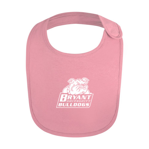  Light Pink Baby Bib - Bryant Official Logo