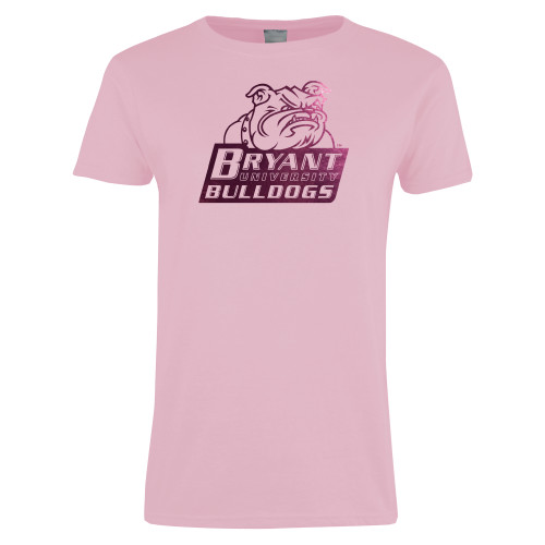  Womens Pink Short Sleeve Tee - Bryant Official Logo Foil