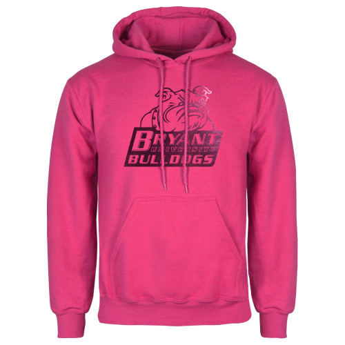  Womens Fuchsia Fleece Hoodie - Bryant Official Logo Foil