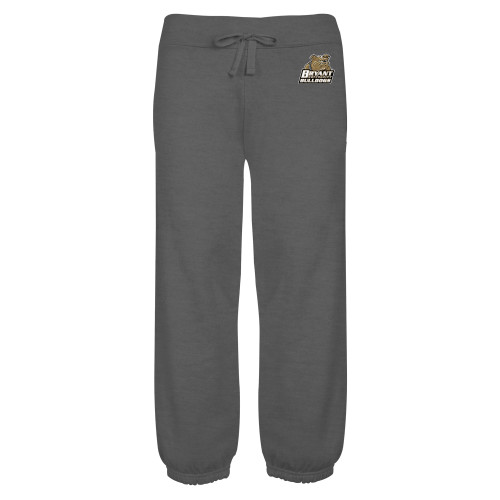  ENZA Womens Dark Heather Banded Fleece Capri - Bryant Official Logo