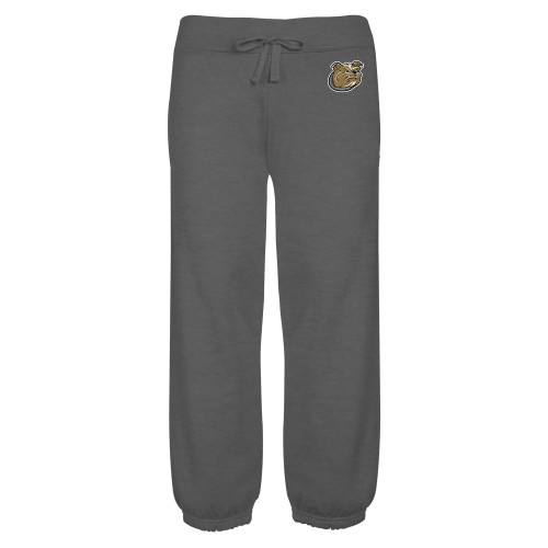  ENZA Womens Dark Heather Banded Fleece Capri - Bulldog Head