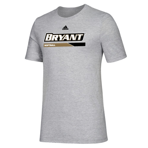  Adidas Medium Grey Heather Fresh Tee - Softball Adidas