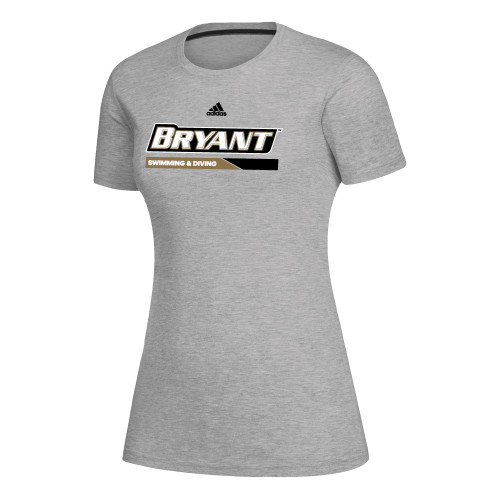  Adidas Womens Medium Heather Grey Creator Performance  Tee - Swimming and Diving Adidas