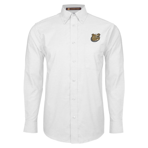  White Oxford Long Sleeve Shirt - Bulldog Head