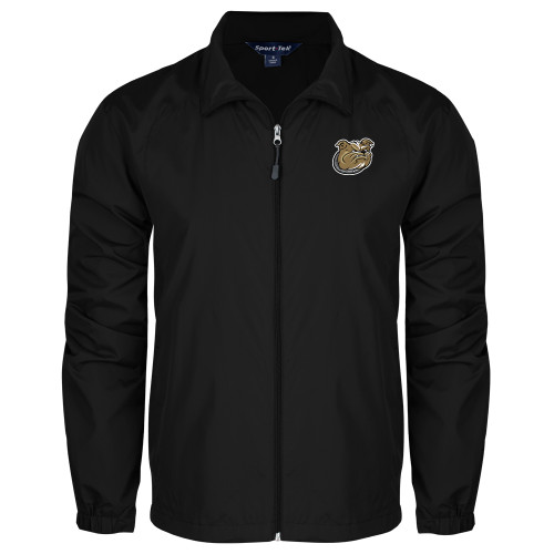  Black Full Zip Wind Jacket - Bulldog Head