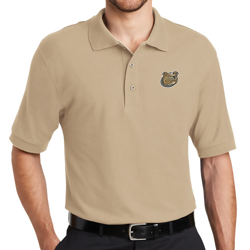  Stone Silk Touch Polo - Bulldog Head