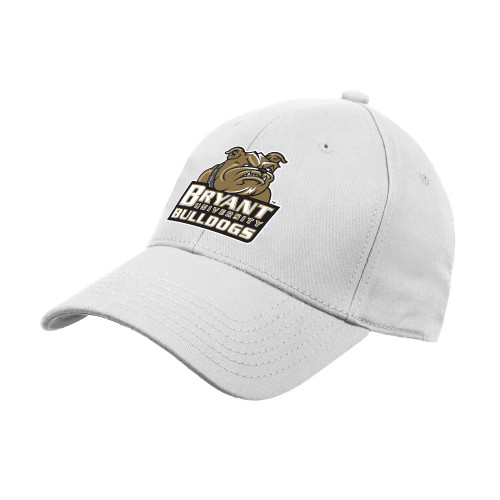  White Structured Adjustable Pro Style Hat - Bryant Official Logo