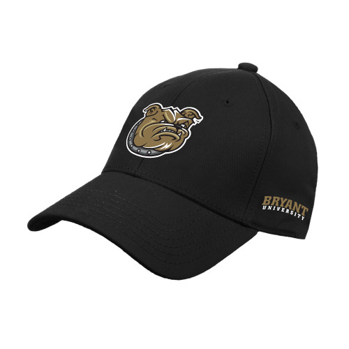  Black Structured Adjustable Pro Style Hat - Bulldog Head