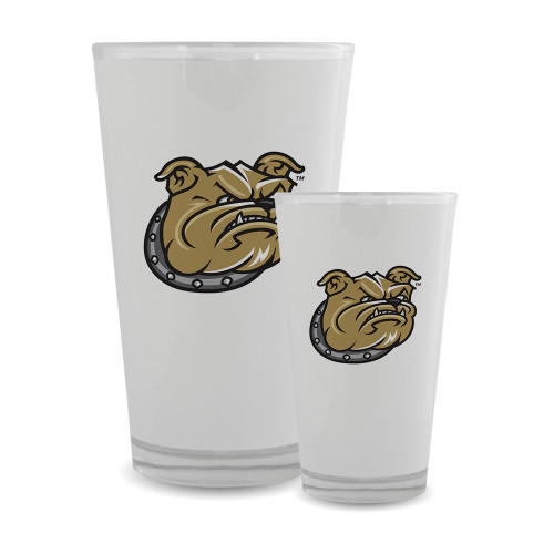  Full Color Glass 17oz - Bulldog Head