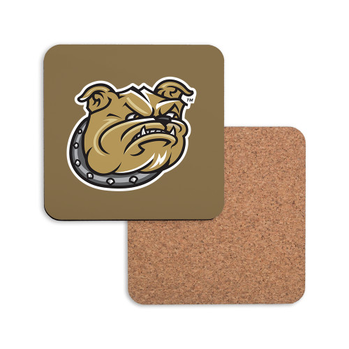  Hardboard Coaster w/Cork Backing - Bulldog Head
