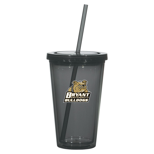  Madison Double Wall Charcoal Tumbler w/Straw 16oz - Bryant Official Logo