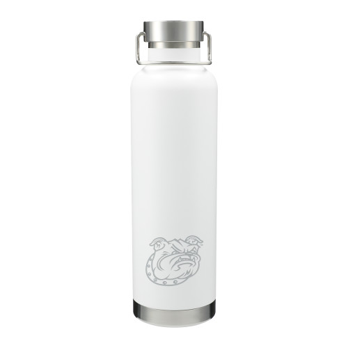  Thor Copper Vacuum Insulated White Bottle 32oz - Bulldog Head Engraved