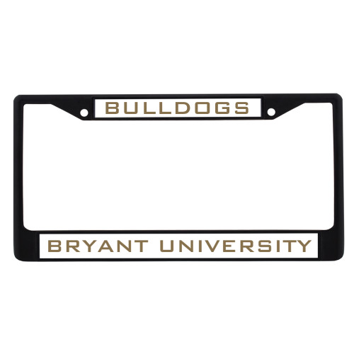  Metal License Plate Frame in Black - Bulldogs