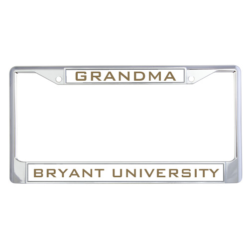  Metal License Plate Frame in Chrome - Grandma