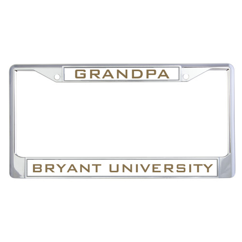  Metal License Plate Frame in Chrome - Grandmpa
