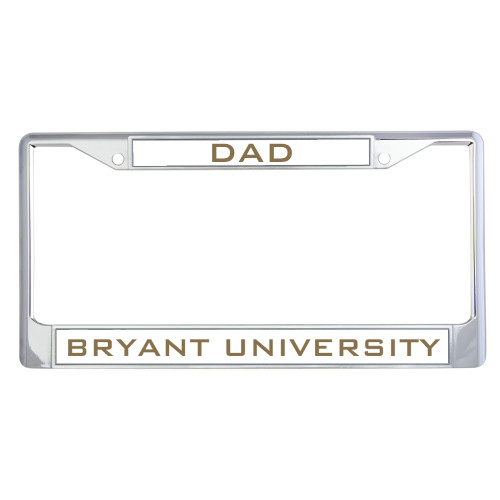  Dad Metal License Plate Frame in Chrome - Dad