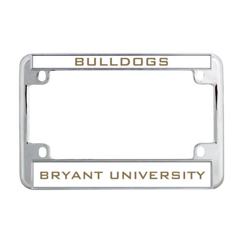  Metal Motorcycle License Plate Frame in Chrome - Bulldogs