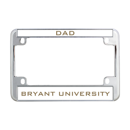  Metal Motorcycle License Plate Frame in Chrome - Dad