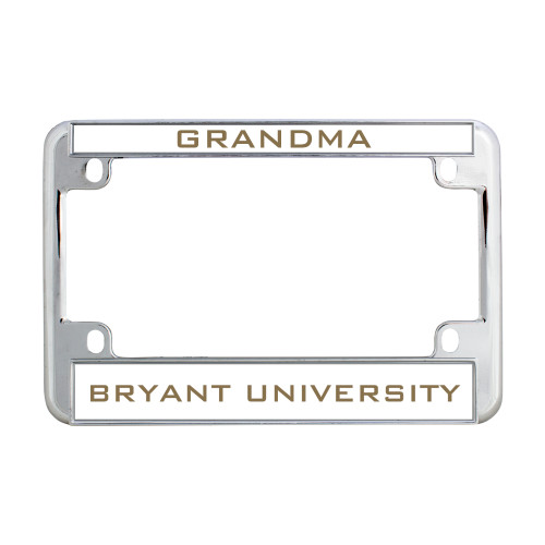  Metal Motorcycle License Plate Frame in Chrome - Grandma