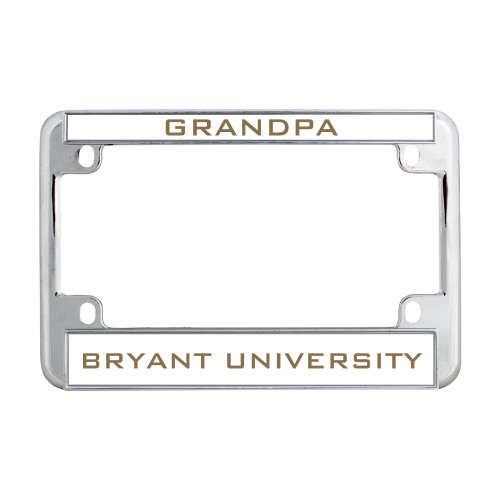  Metal Motorcycle License Plate Frame in Chrome - Grandpa
