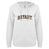 Thumbnail image for  ENZA Womens White V Notch Raw Edge Fleece Hoodie