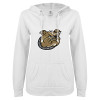 Thumbnail image for  ENZA Womens White V Notch Raw Edge Fleece Hoodie