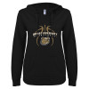 Thumbnail image for  ENZA Womens Black V Notch Raw Edge Fleece Hoodie