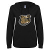 Thumbnail image for  ENZA Womens Black V Notch Raw Edge Fleece Hoodie