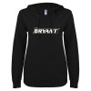 Thumbnail image for  ENZA Womens Black V Notch Raw Edge Fleece Hoodie