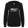 Thumbnail image for  ENZA Womens Black V Notch Raw Edge Fleece Hoodie