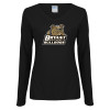 Thumbnail image for  Womens Black Long Sleeve V Neck Tee 