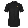 Thumbnail image for  Womens Black Twill Button Up Short Sleeve