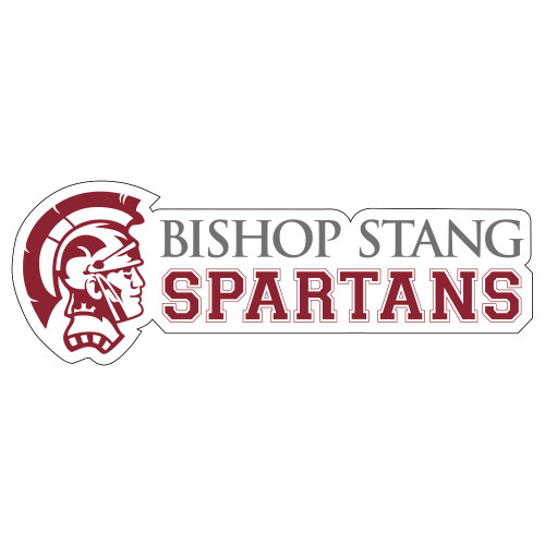  Extra Large Decal - Bishop Stang Spartans w Spartan Head