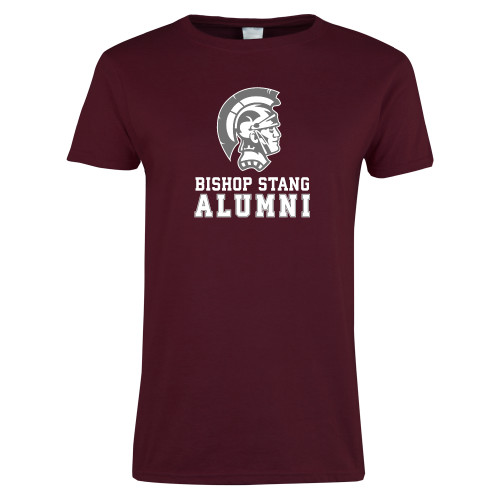  Womens Maroon Short Sleeve Tee - Alumi