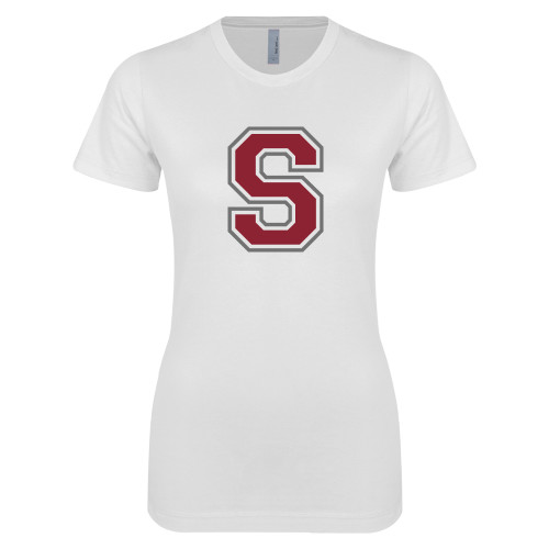  Next Level Womens White Boyfriend Tee - S