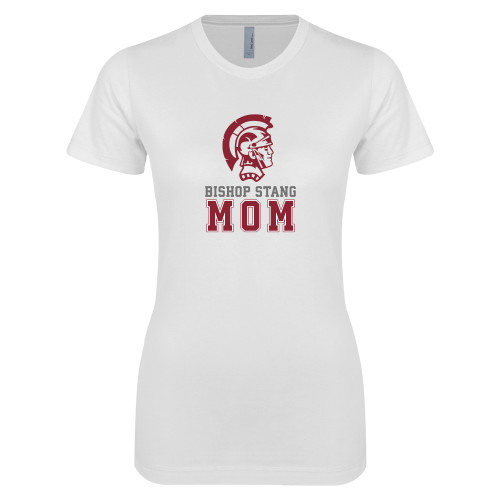  Next Level Womens White Boyfriend Tee - Mom