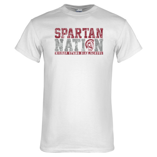  White T Shirt - Spartan Nation