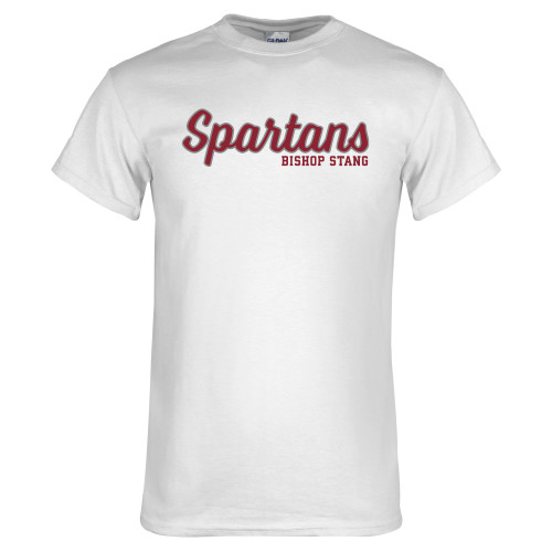 White T Shirt - Stang w Two Tone Bar