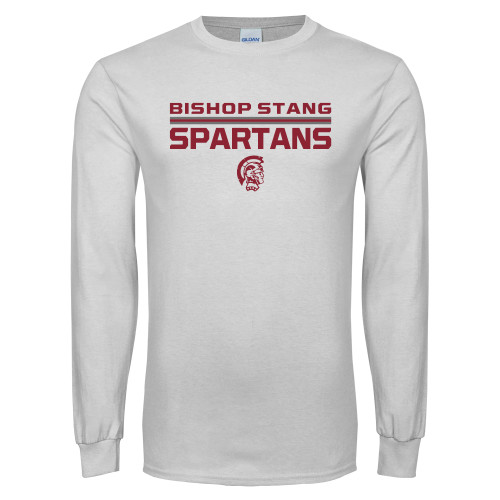  White Long Sleeve T Shirt - Bishop Stang Spartans