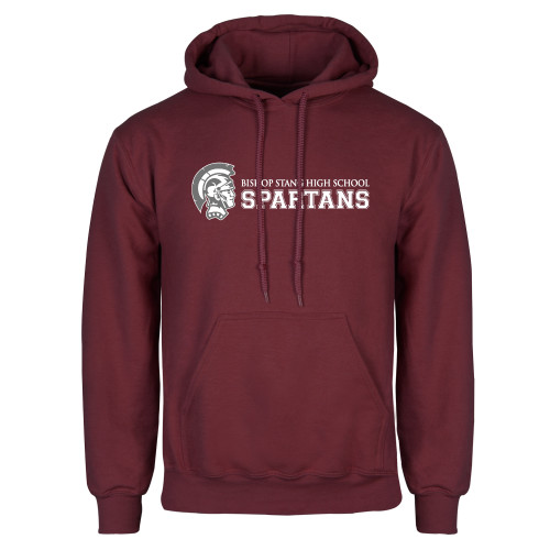  Maroon Fleece Hoodie - Bishop Stang High School Spartans w Spartan Head