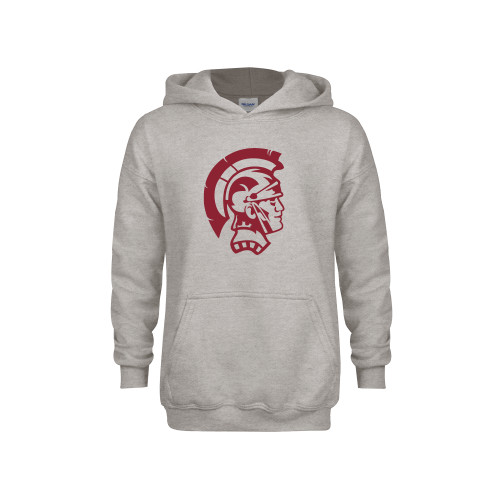  Youth Grey Fleece Hood - Spartan